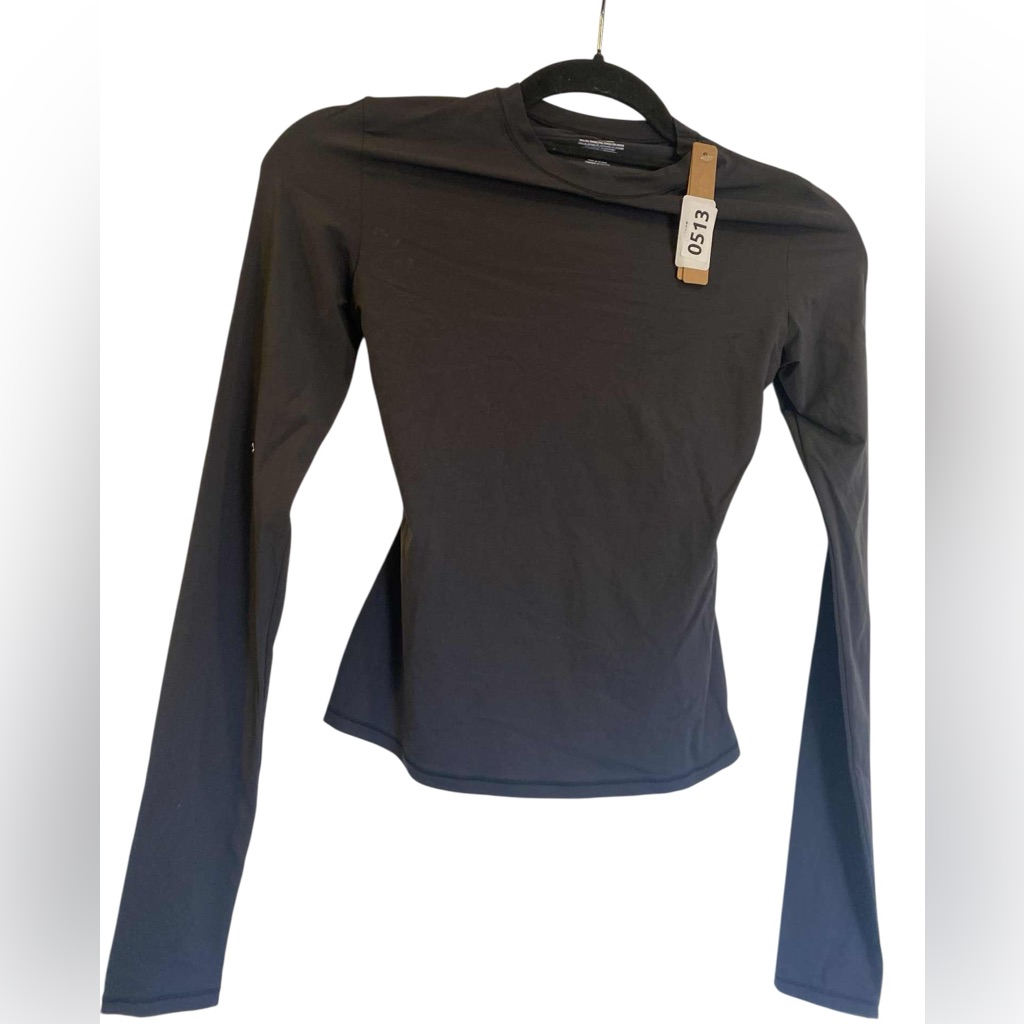 Nwt Skims Long Sleeve T Shirt Onyx Size Xs